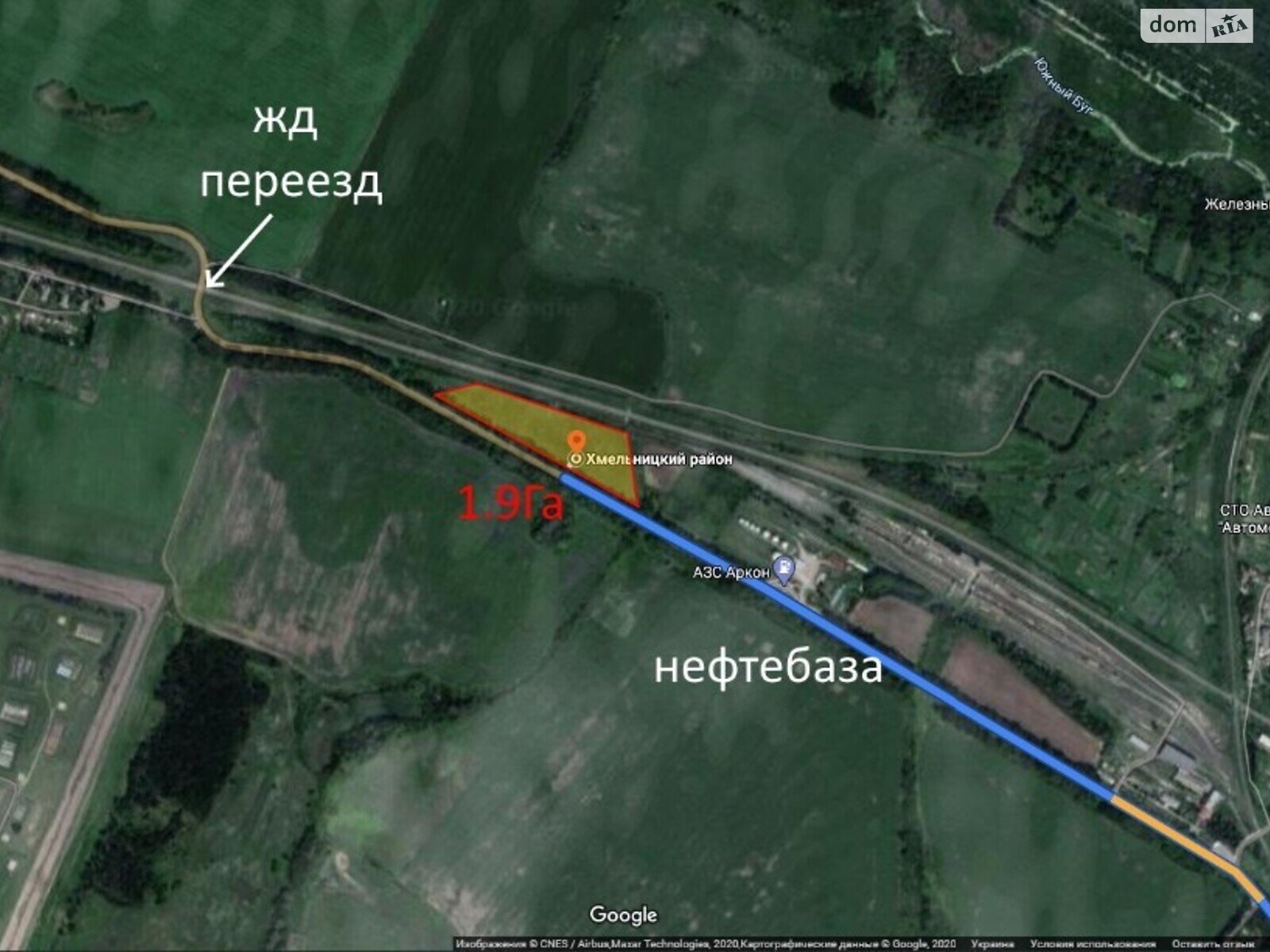 Земля коммерческого назначения в Хмельницком, район Гречаны дальние, площадь 190 соток фото 1