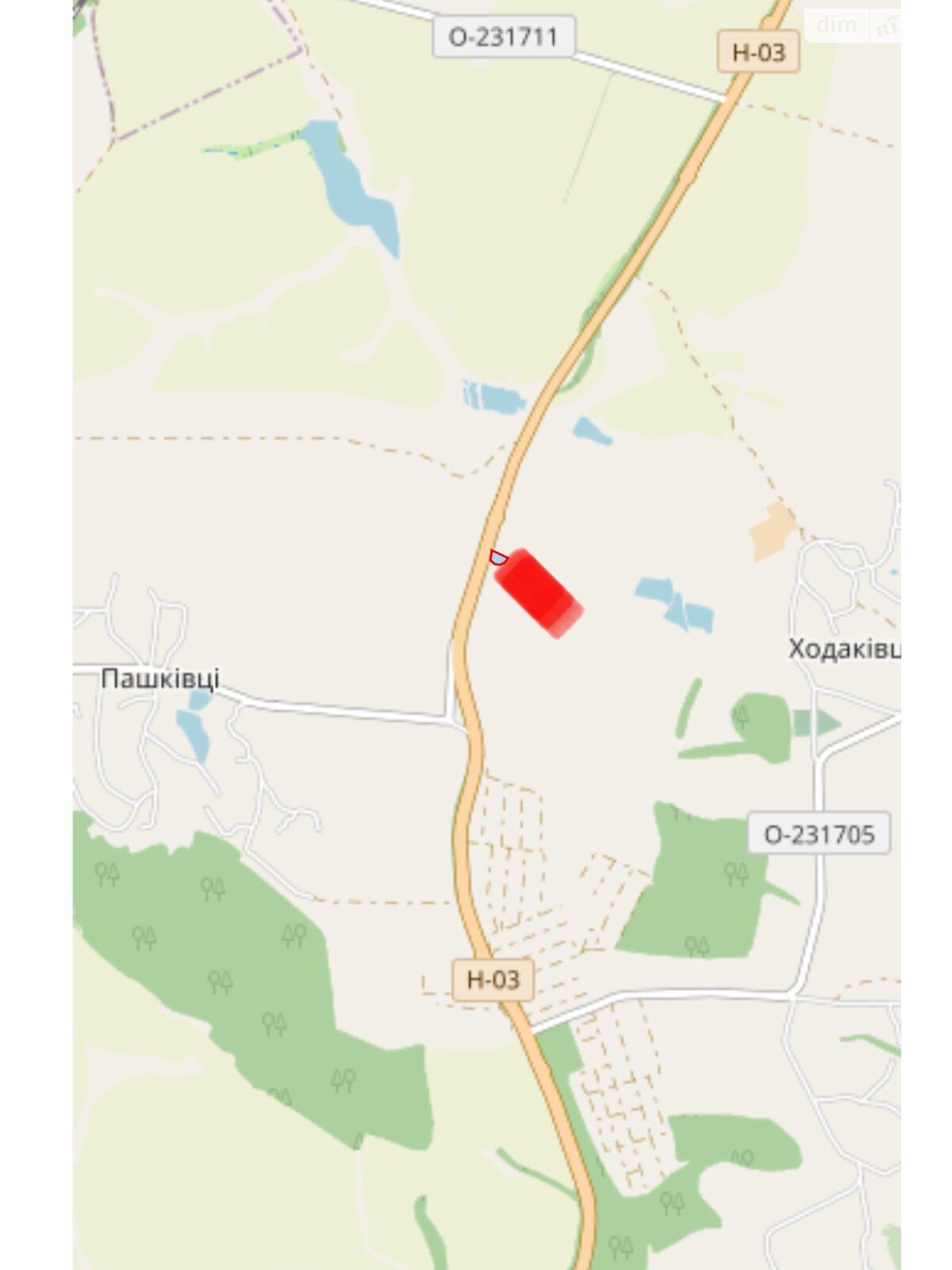 Земельна ділянка комерційного призначення в Пашківцях, площа 40 соток фото 1 Земельна ділянка комерційного призначення в Пашківцях, площа 40 соток фото 1