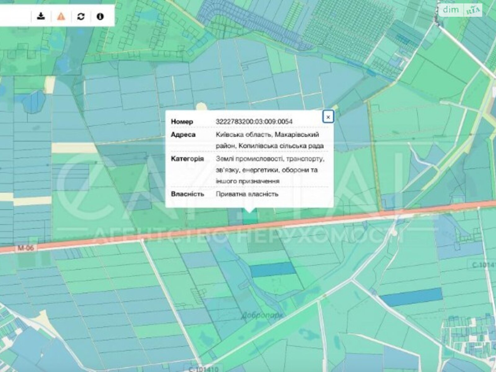 Земельный участок коммерческого назначения в Копылове, площадь 1660 соток фото 1