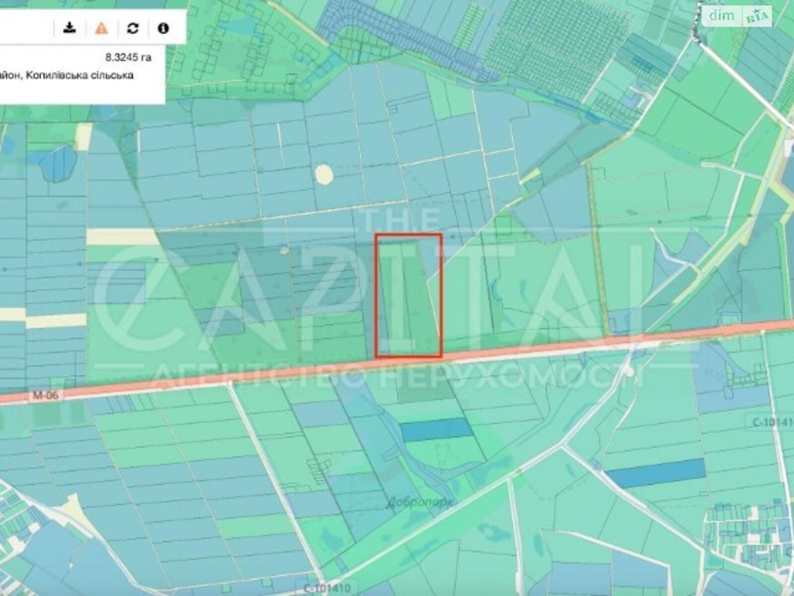 Земельный участок коммерческого назначения в Копылове, площадь 1660 соток фото 1