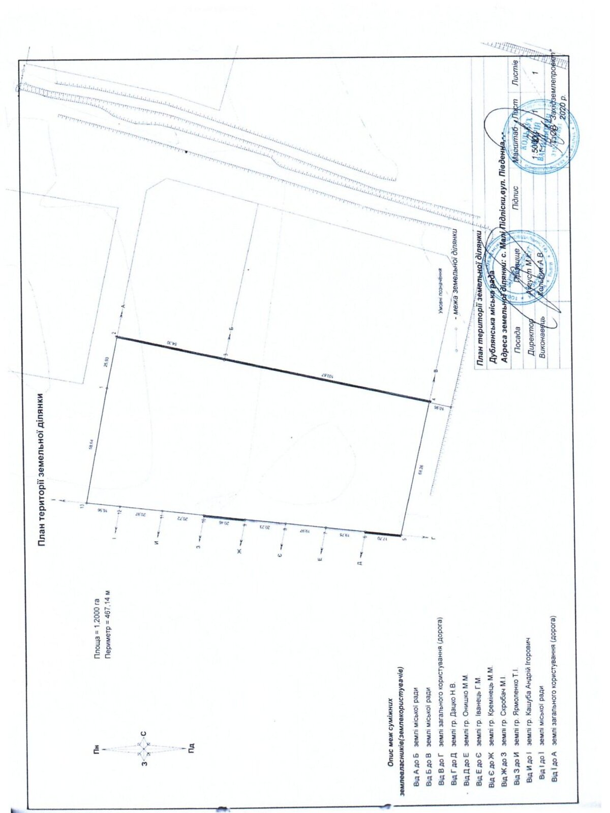Земельна ділянка комерційного призначення в Малих Підлісках, площа 1.2 Га фото 1
