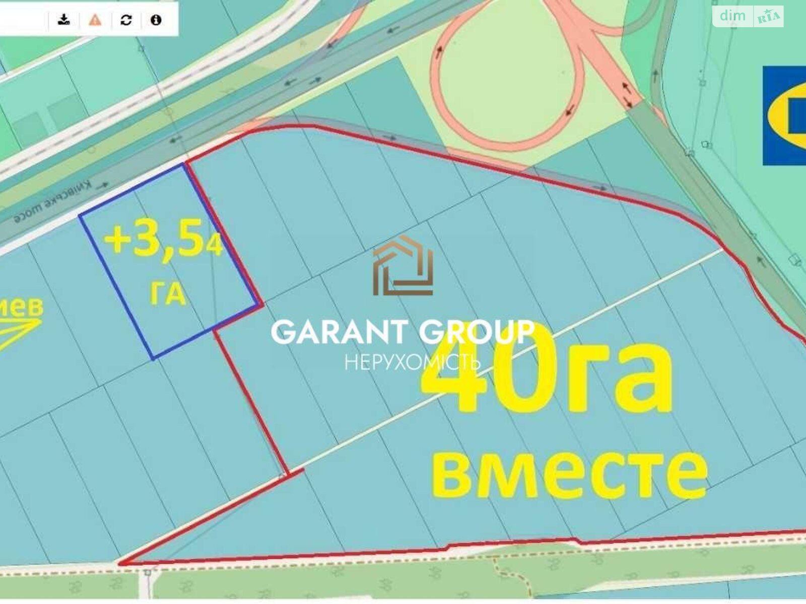 Земельна ділянка комерційного призначення в Нерубайське, площа 4300 соток фото 1