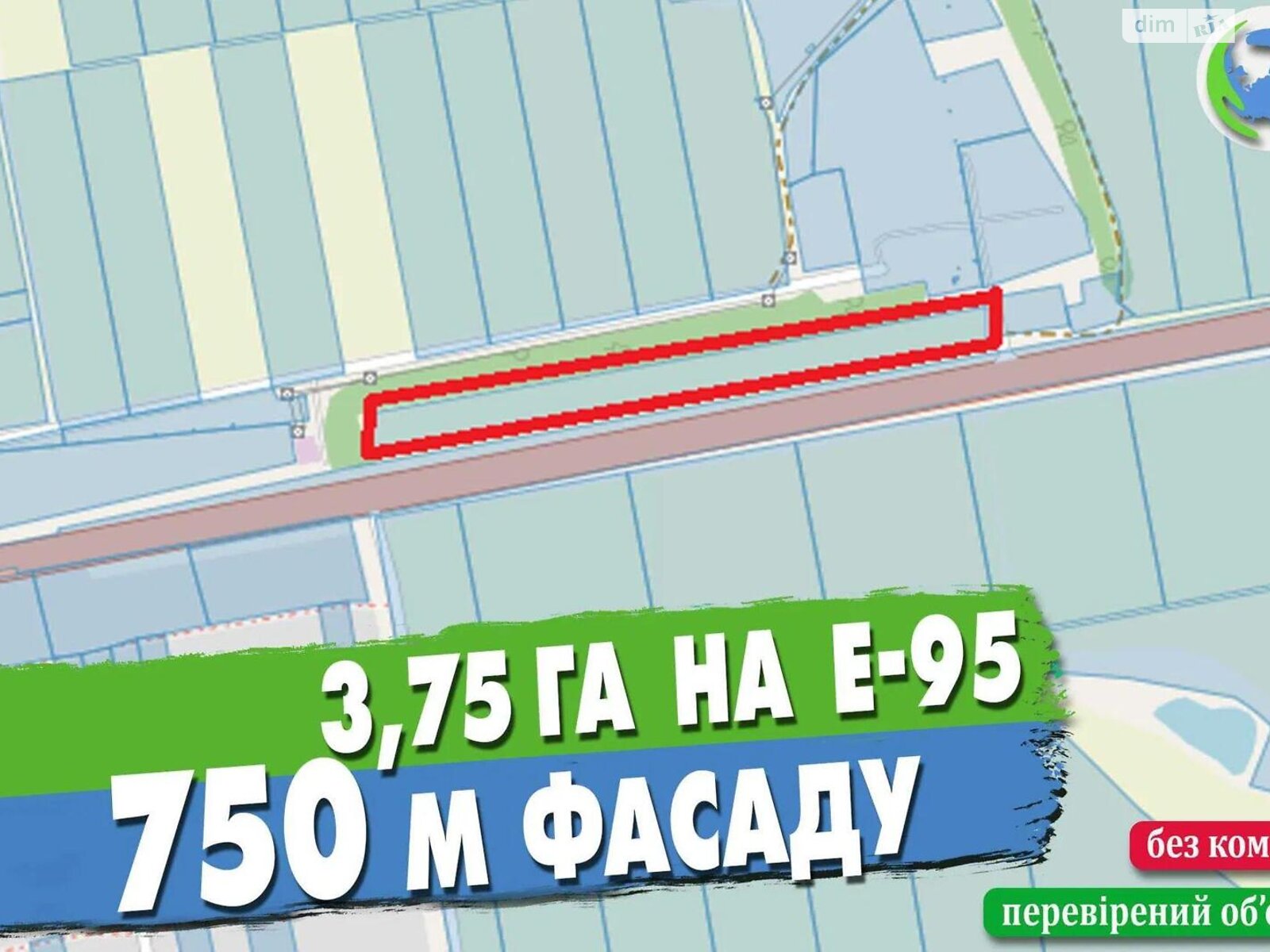 Земельна ділянка комерційного призначення в Старих Маяках, площа 375 соток фото 1 Земельна ділянка комерційного призначення в Старих Маяках, площа 375 соток фото 1