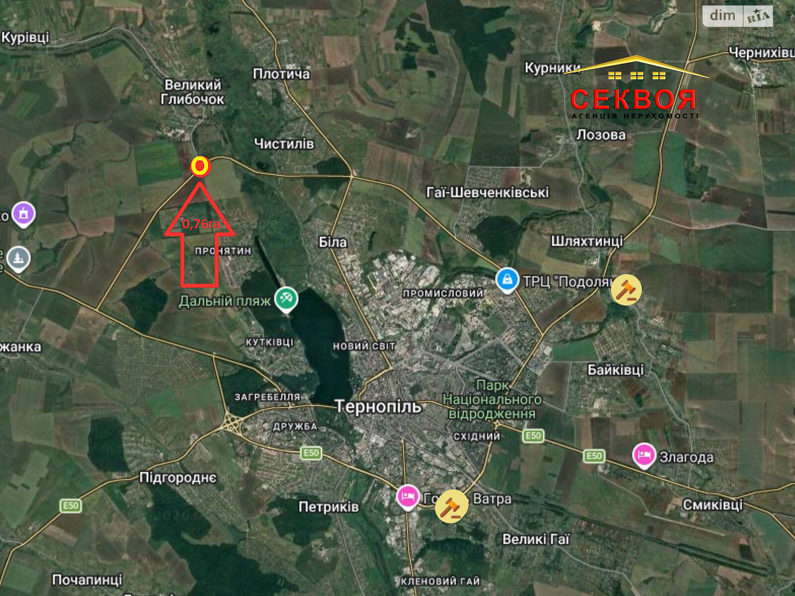 Земельный участок коммерческого назначения в Тернополе, площадь 1.1 Га фото 1 Земельный участок коммерческого назначения в Тернополе, площадь 1.1 Га фото 1