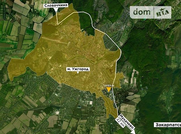 Земля коммерческого назначения в Ужгороде, район Дравцы, площадь 161 сотка фото 1 Земля коммерческого назначения в Ужгороде, район Дравцы, площадь 161 сотка фото 1