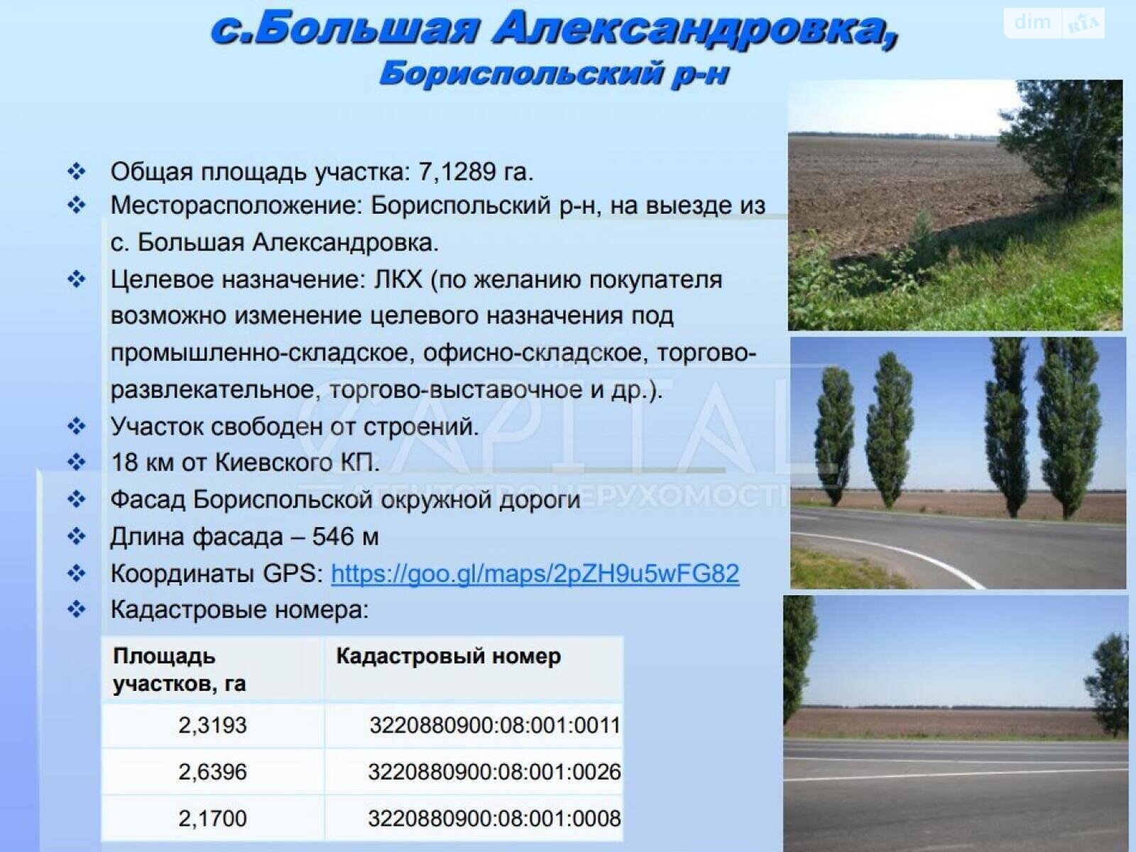 Земельна ділянка комерційного призначення в Великій Олександрівці, площа 713 соток фото 1