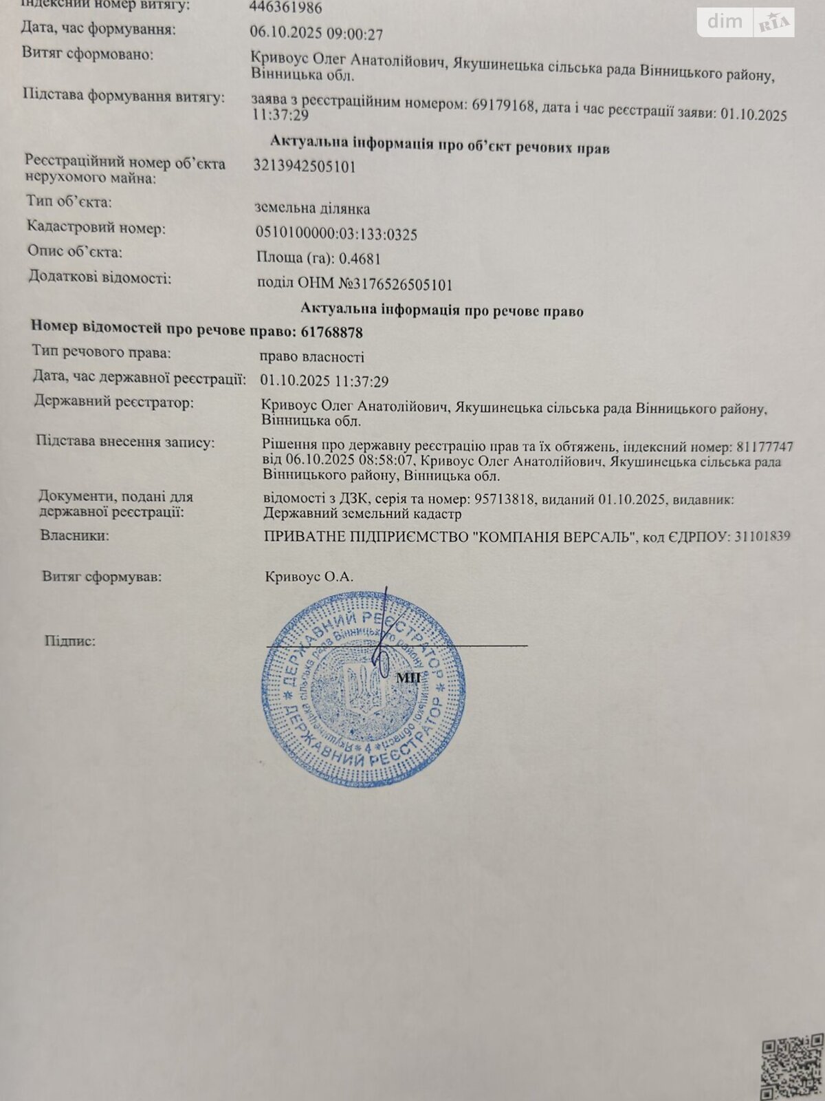 Земля коммерческого назначения в Виннице, район Старый город, площадь 46.81 сотки фото 1