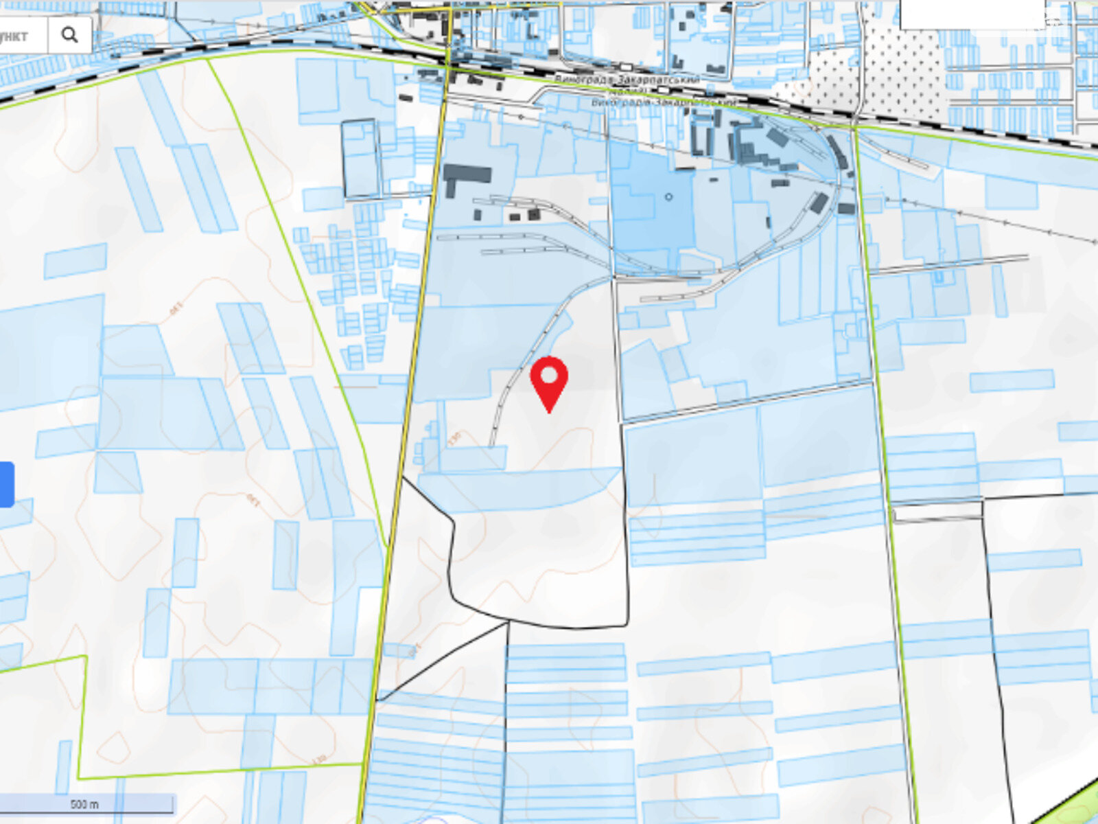 Земельна ділянка комерційного призначення в Виноградові, площа 591 сотка фото 1