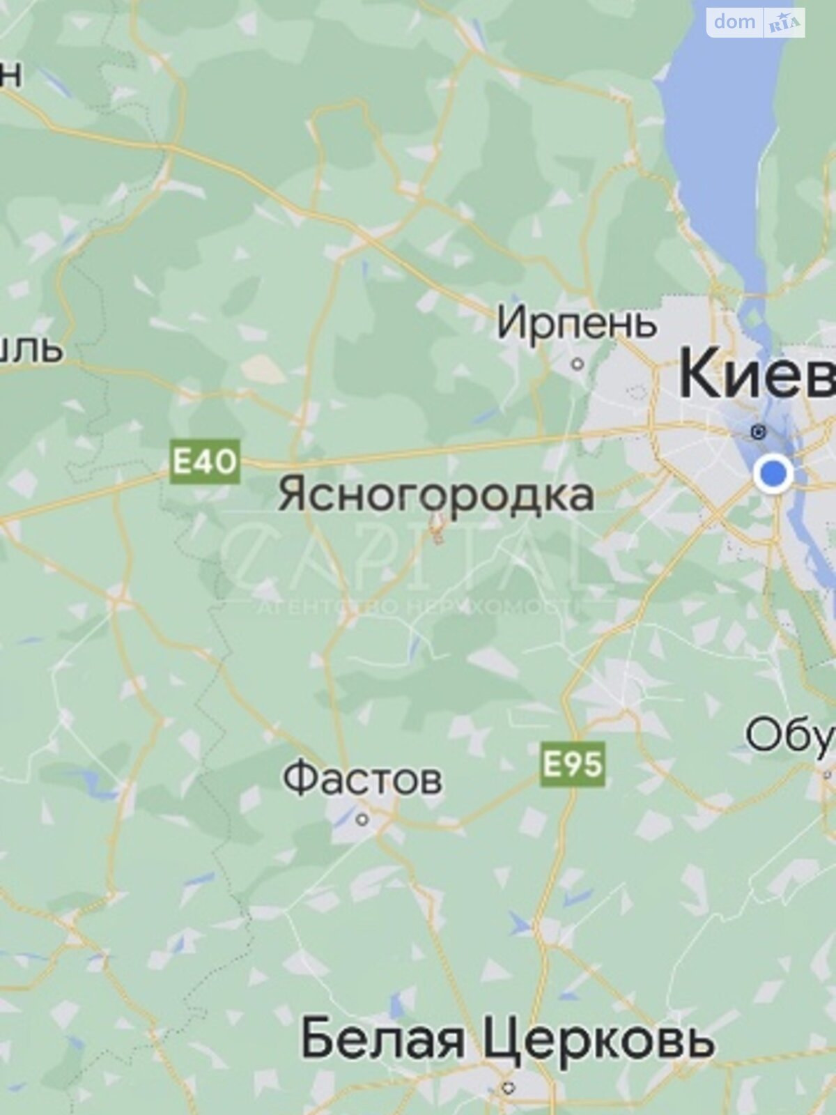 Земельна ділянка комерційного призначення в Ясногородці, площа 419.9 сотки фото 1