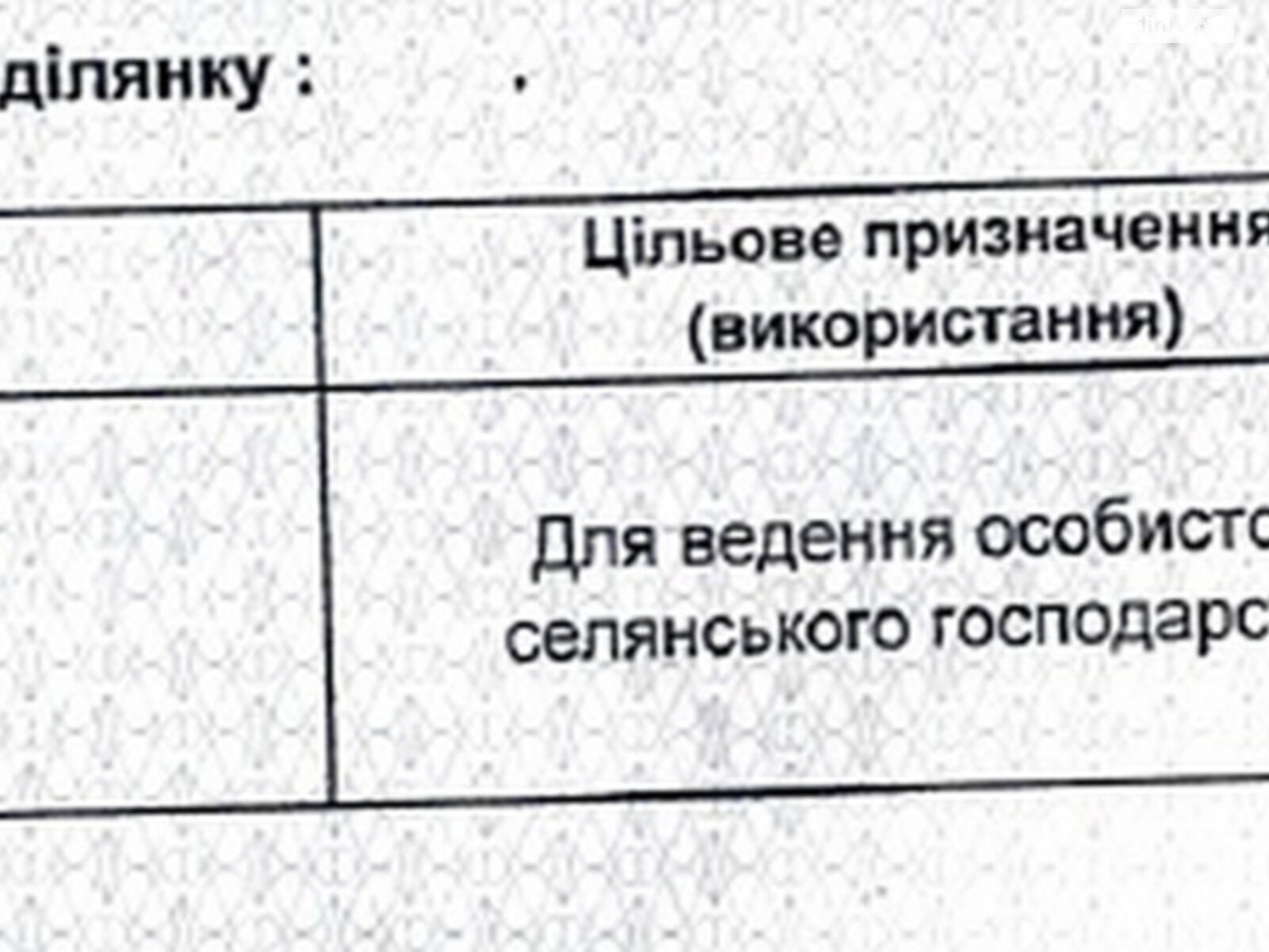 Земельна ділянка сільськогосподарського призначення в Балівці, площа 0.09 Га фото 1