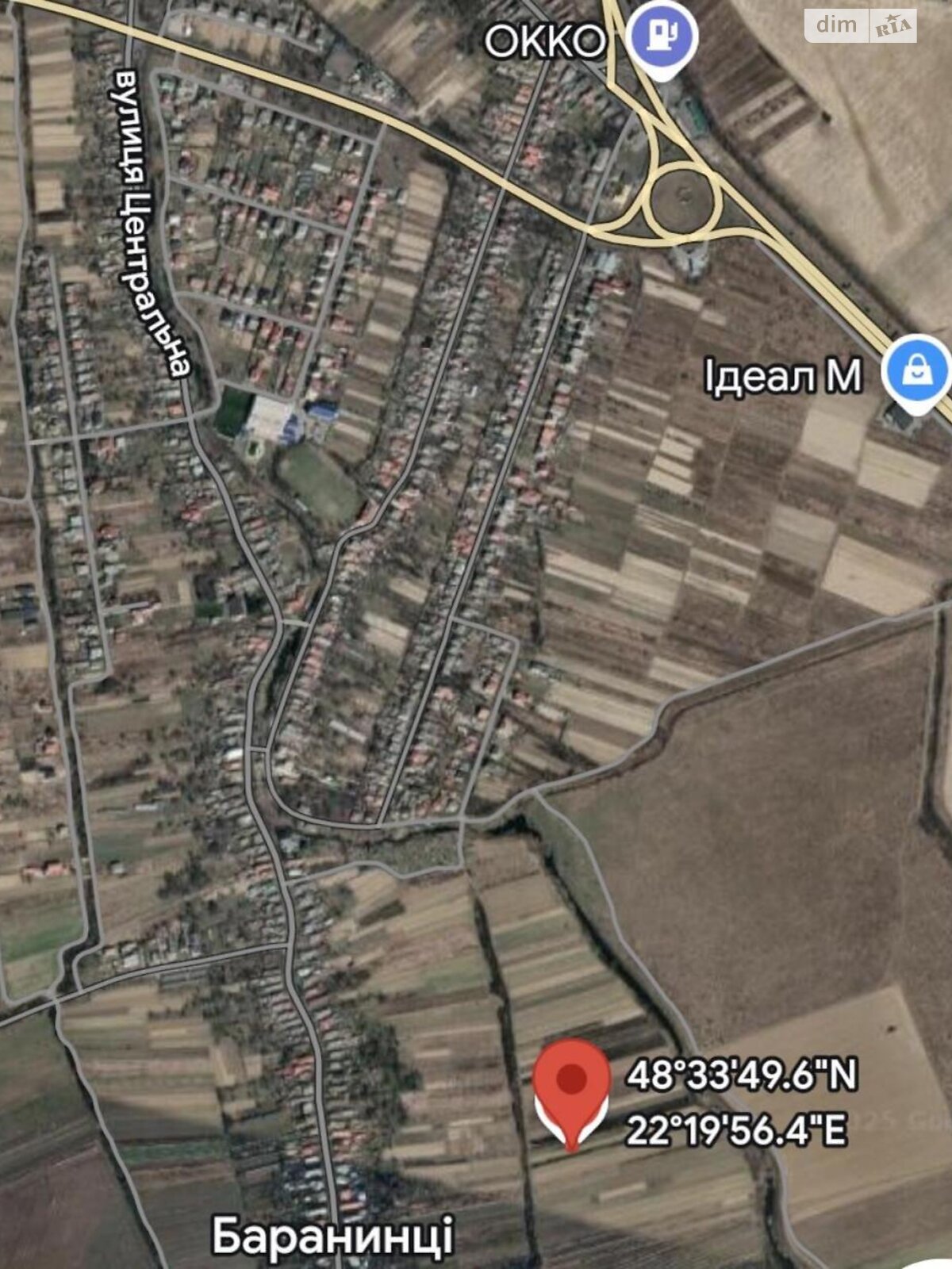 Земельный участок сельскохозяйственного назначения в Баранинцах, площадь 29 соток фото 1