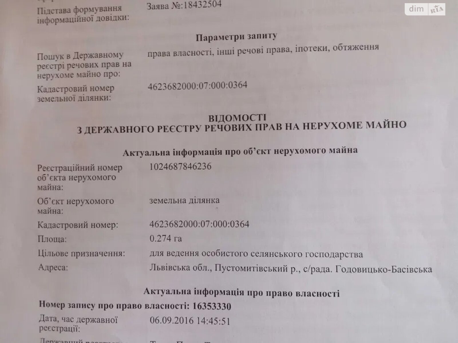 Земельна ділянка сільськогосподарського призначення в Басівці, площа 27.4 сотки фото 1 Земельна ділянка сільськогосподарського призначення в Басівці, площа 27.4 сотки фото 1