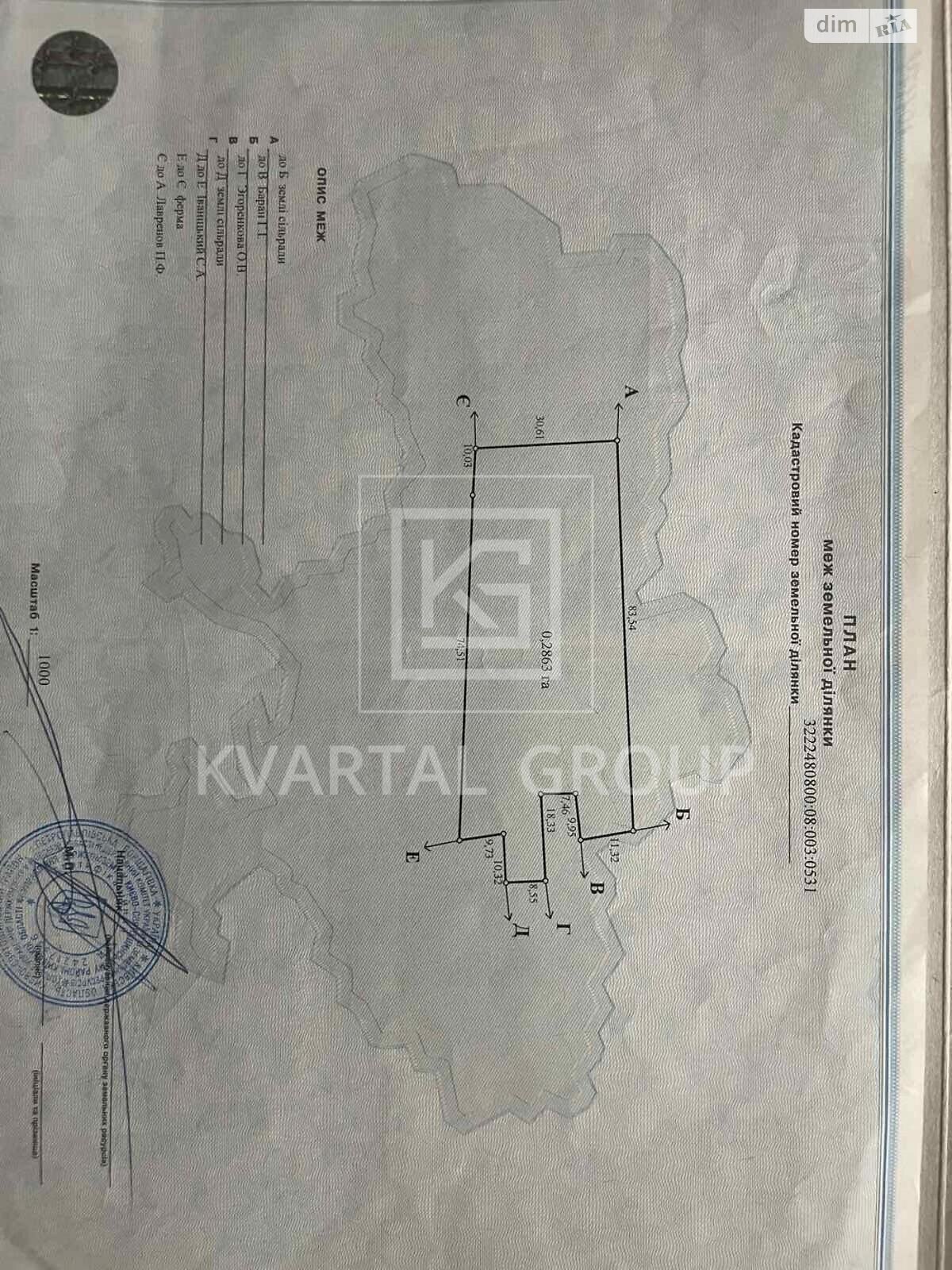Земельна ділянка сільськогосподарського призначення в Бузовій, площа 28.5 сотки фото 1 Земельна ділянка сільськогосподарського призначення в Бузовій, площа 28.5 сотки фото 1
