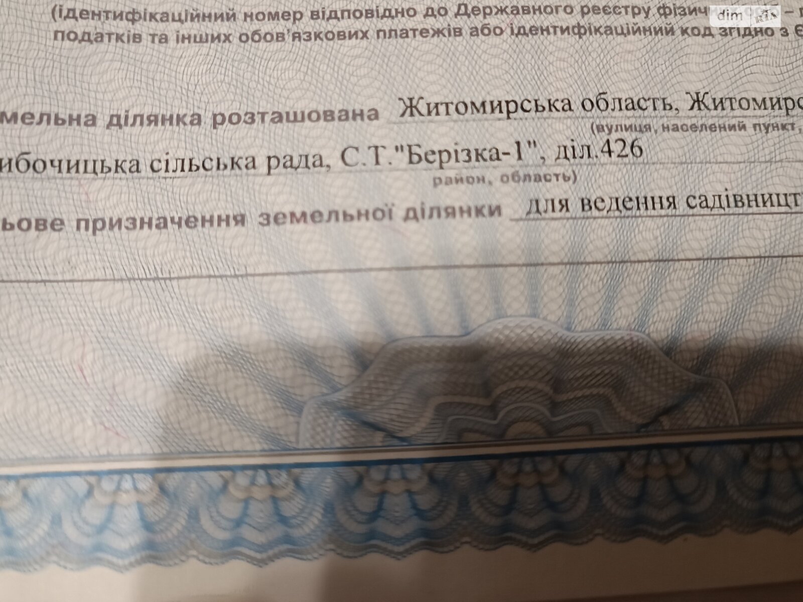 Земельна ділянка сільськогосподарського призначення в Березиній, площа 10 соток фото 1