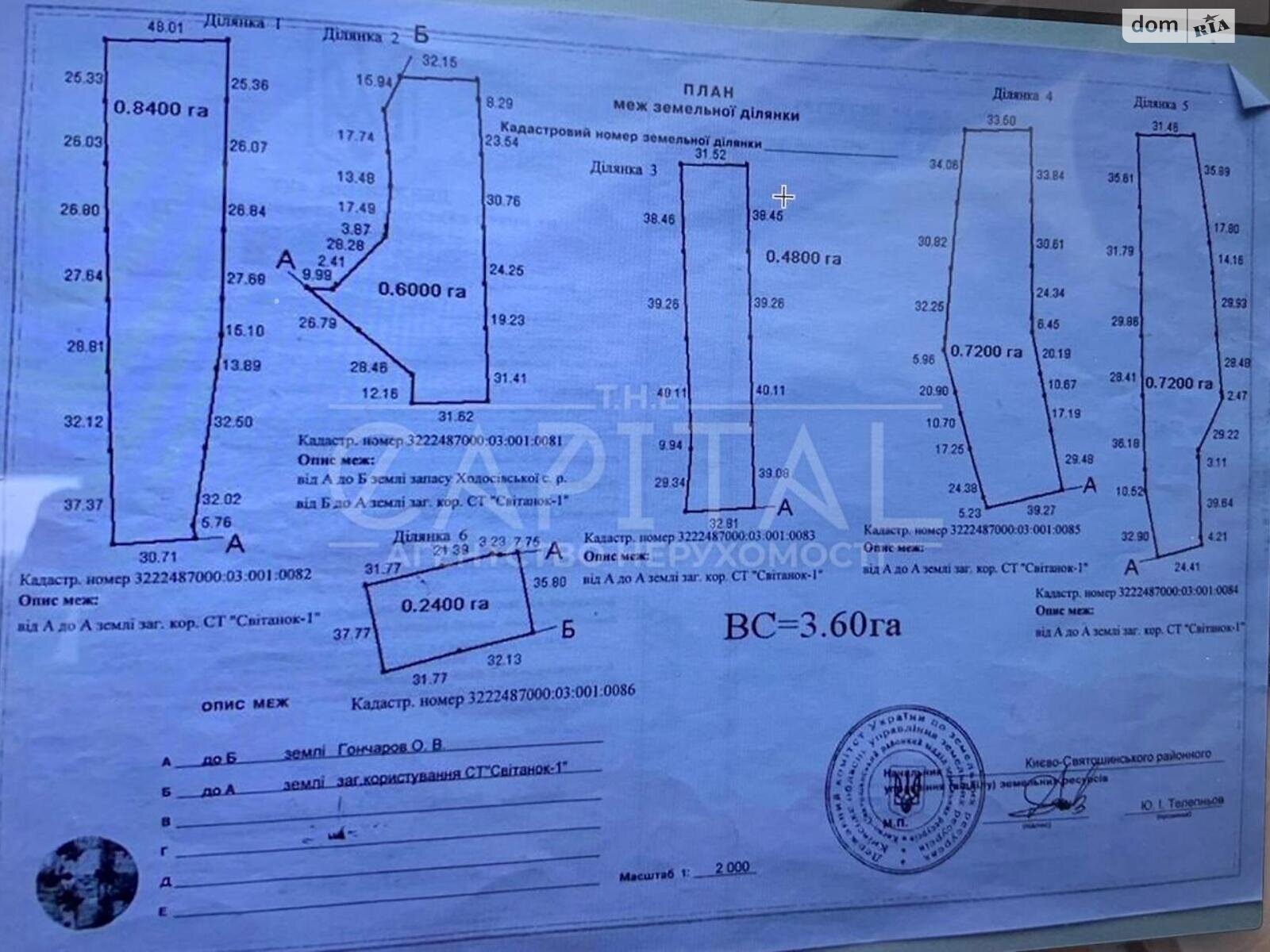 Земельный участок сельскохозяйственного назначения в Ходосовке, площадь 940 соток фото 1