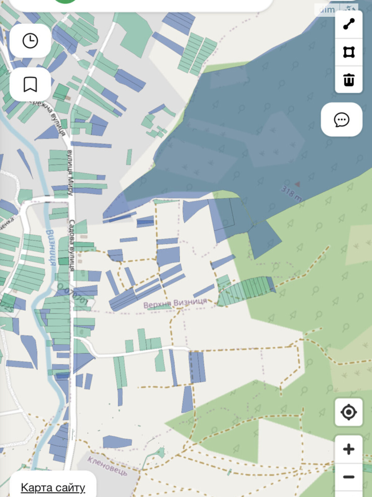 Земельный участок сельскохозяйственного назначения в Кленовце, площадь 100 соток фото 1