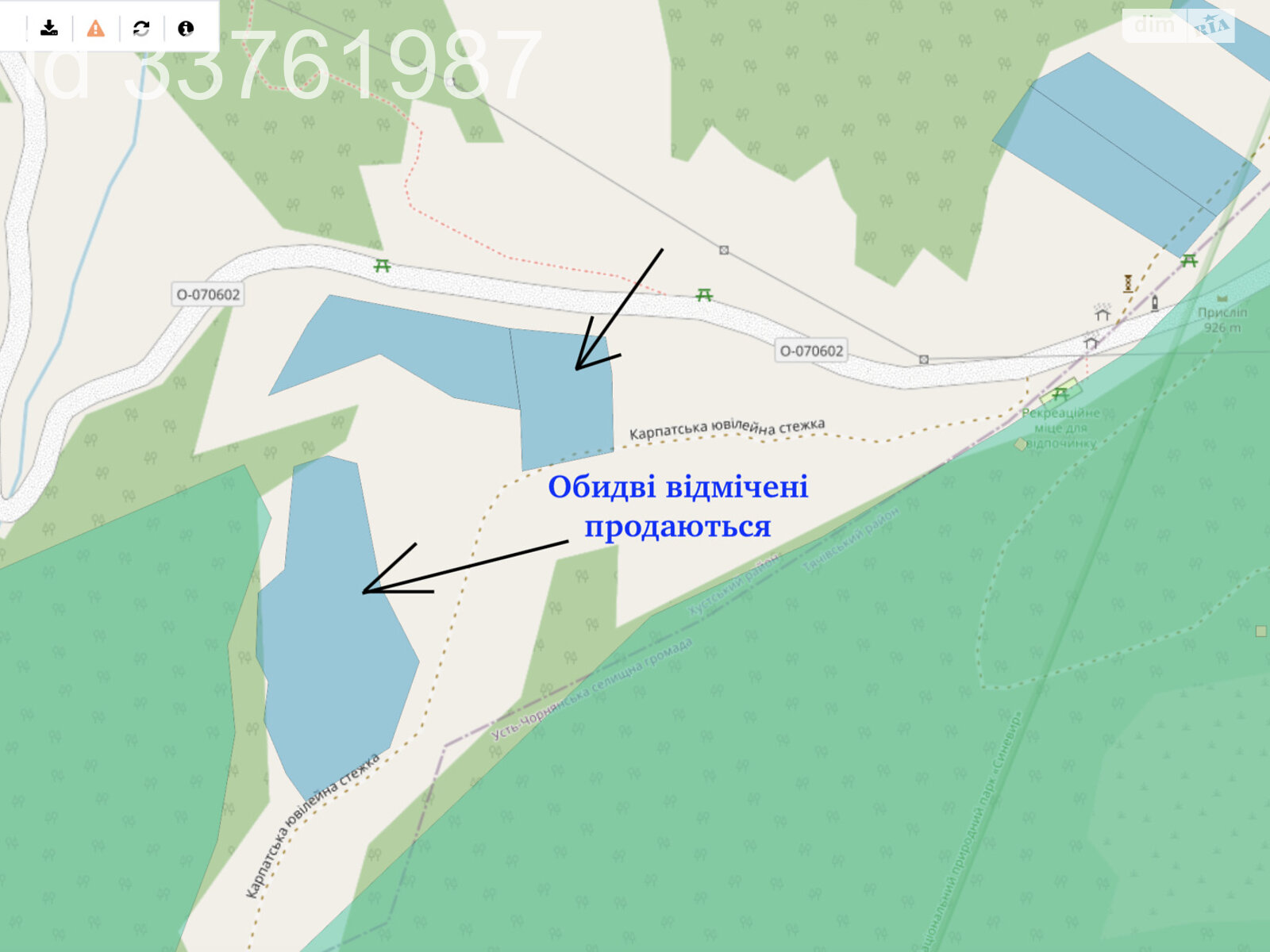 Земельна ділянка сільськогосподарського призначення в Колочаві, площа 0.4692 Га фото 1