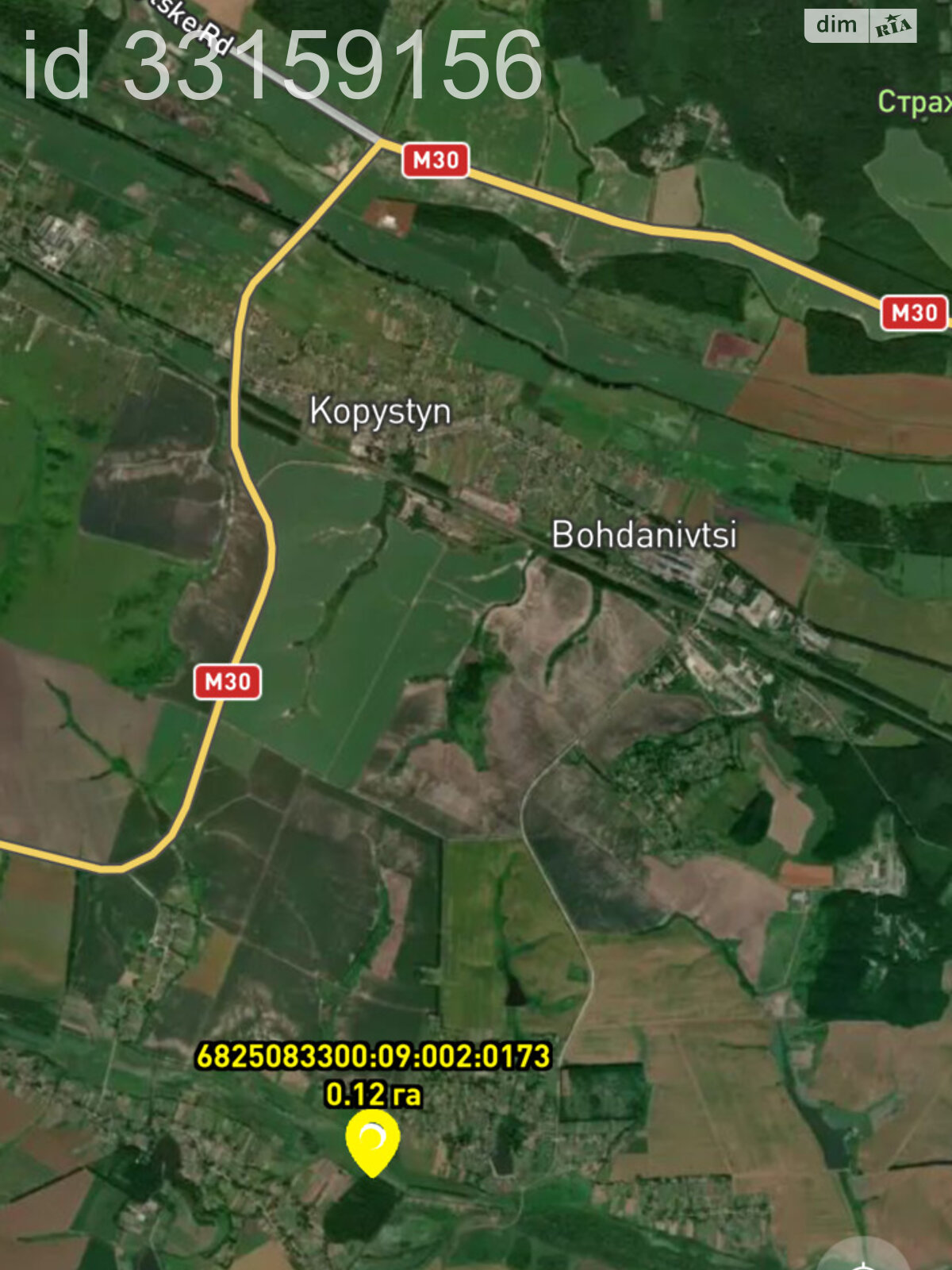 Земельный участок сельскохозяйственного назначения в Копыстином, площадь 0.12 Га фото 1 Земельный участок сельскохозяйственного назначения в Копыстином, площадь 0.12 Га фото 1