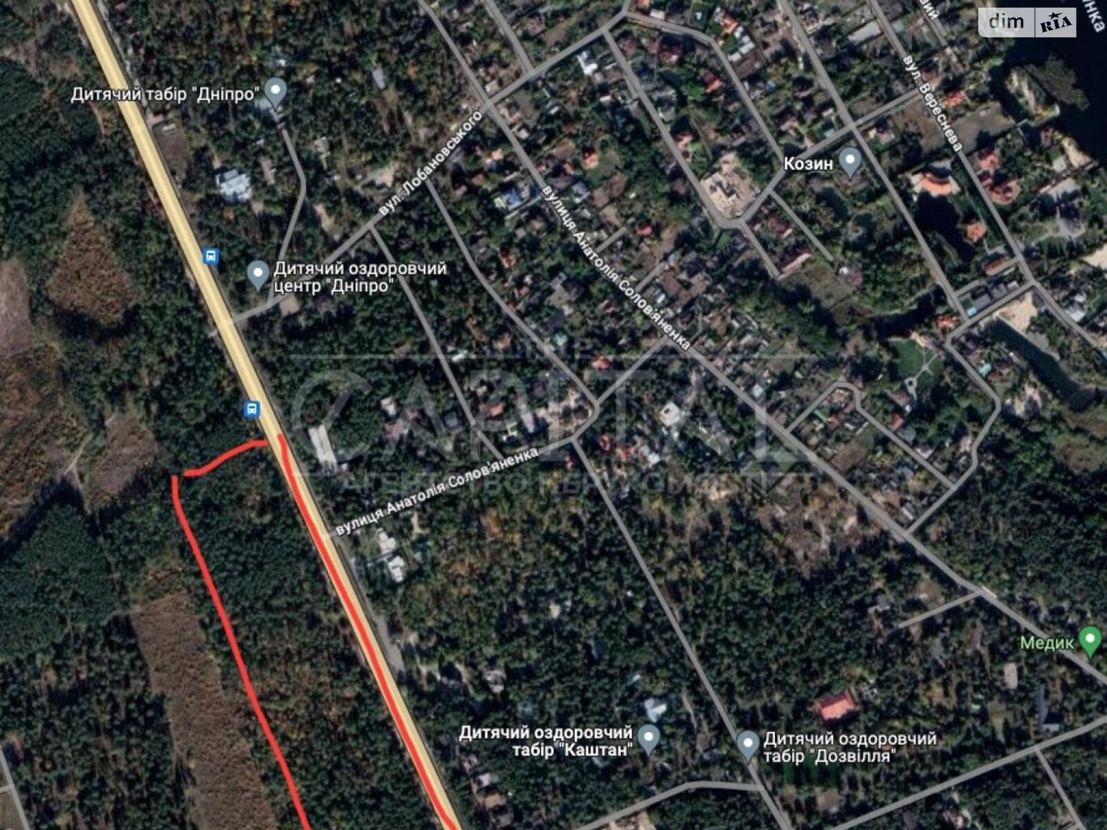 Земельна ділянка сільськогосподарського призначення в Козині, площа 200 соток фото 1 Земельна ділянка сільськогосподарського призначення в Козині, площа 200 соток фото 1