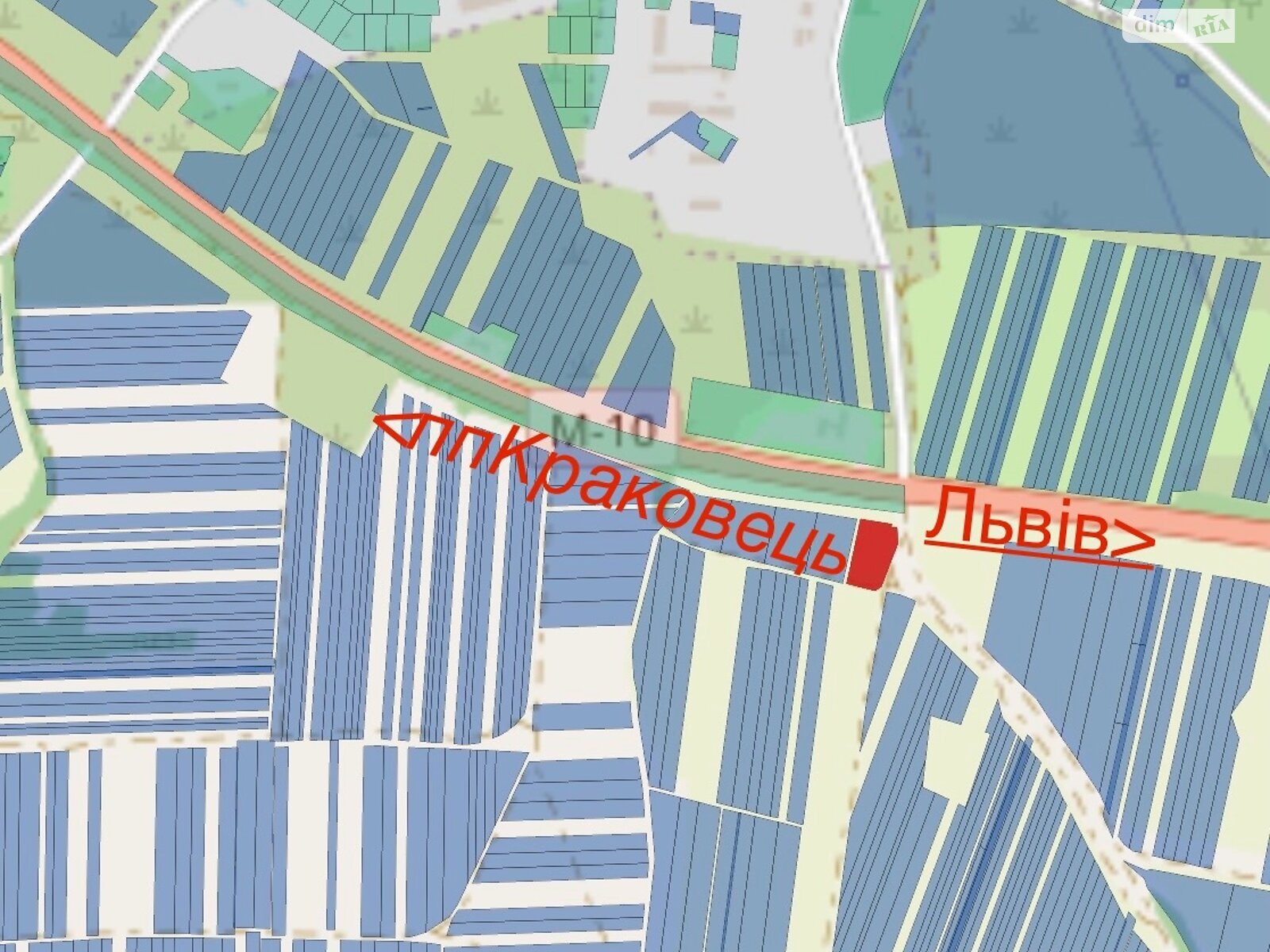 Земельна ділянка сільськогосподарського призначення в Краківці, площа 0.4584 сотки фото 1 Земельна ділянка сільськогосподарського призначення в Краківці, площа 0.4584 сотки фото 1