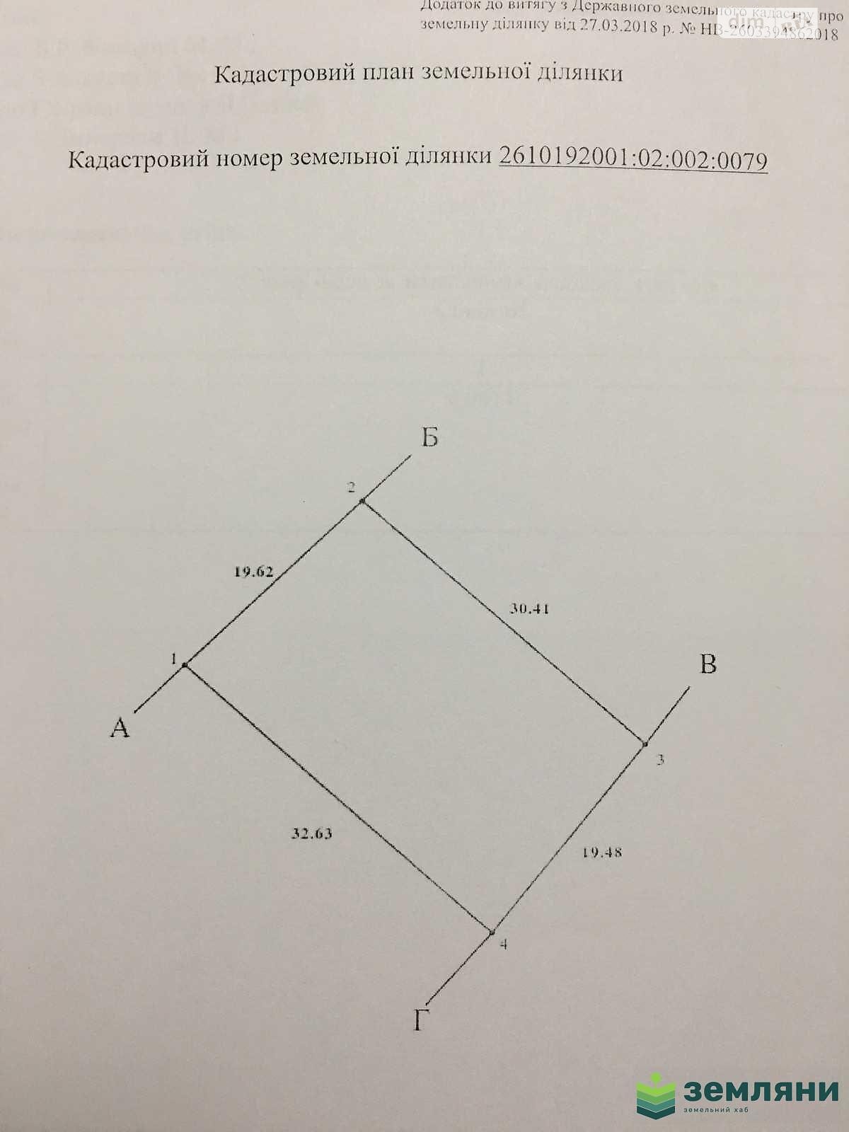 Земельный участок сельскохозяйственного назначения в Криховцах, площадь 6.14 сотки фото 1 Земельный участок сельскохозяйственного назначения в Криховцах, площадь 6.14 сотки фото 1