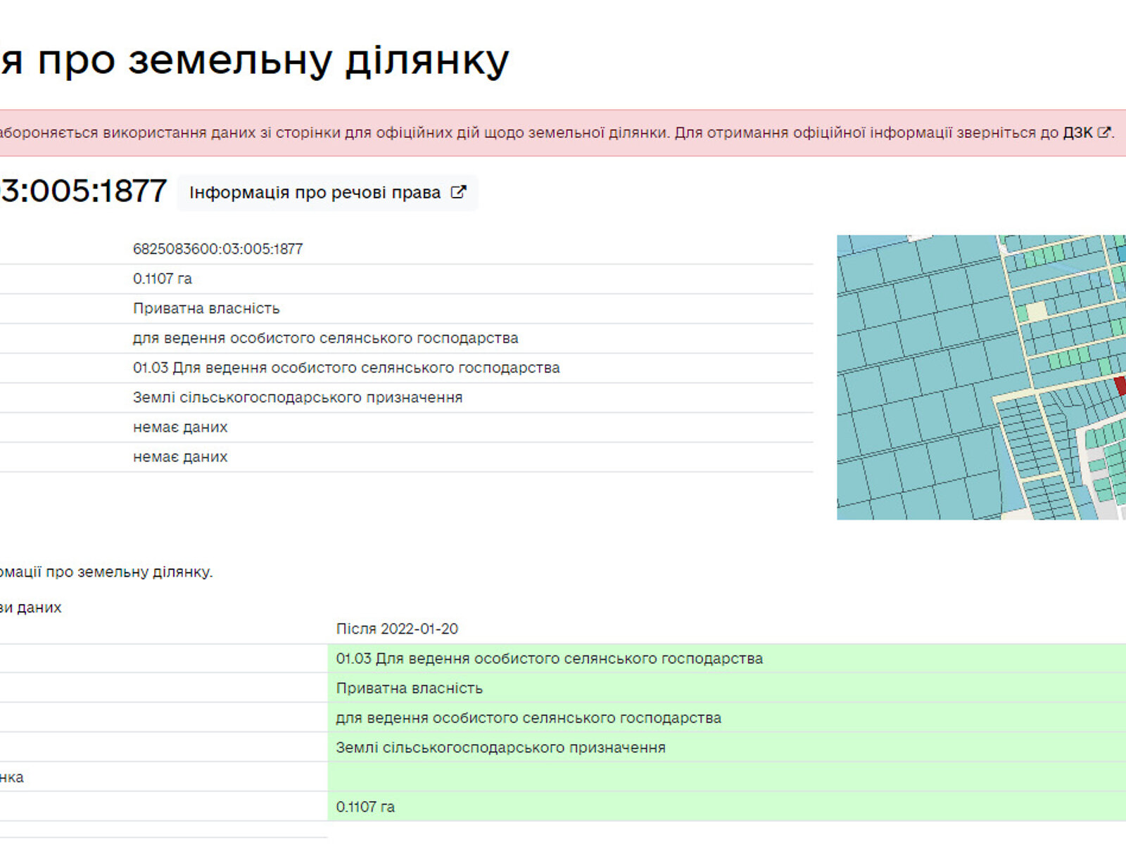 Земельный участок сельскохозяйственного назначения в Лесовых Гриновцах, площадь 17.07 сотки фото 1