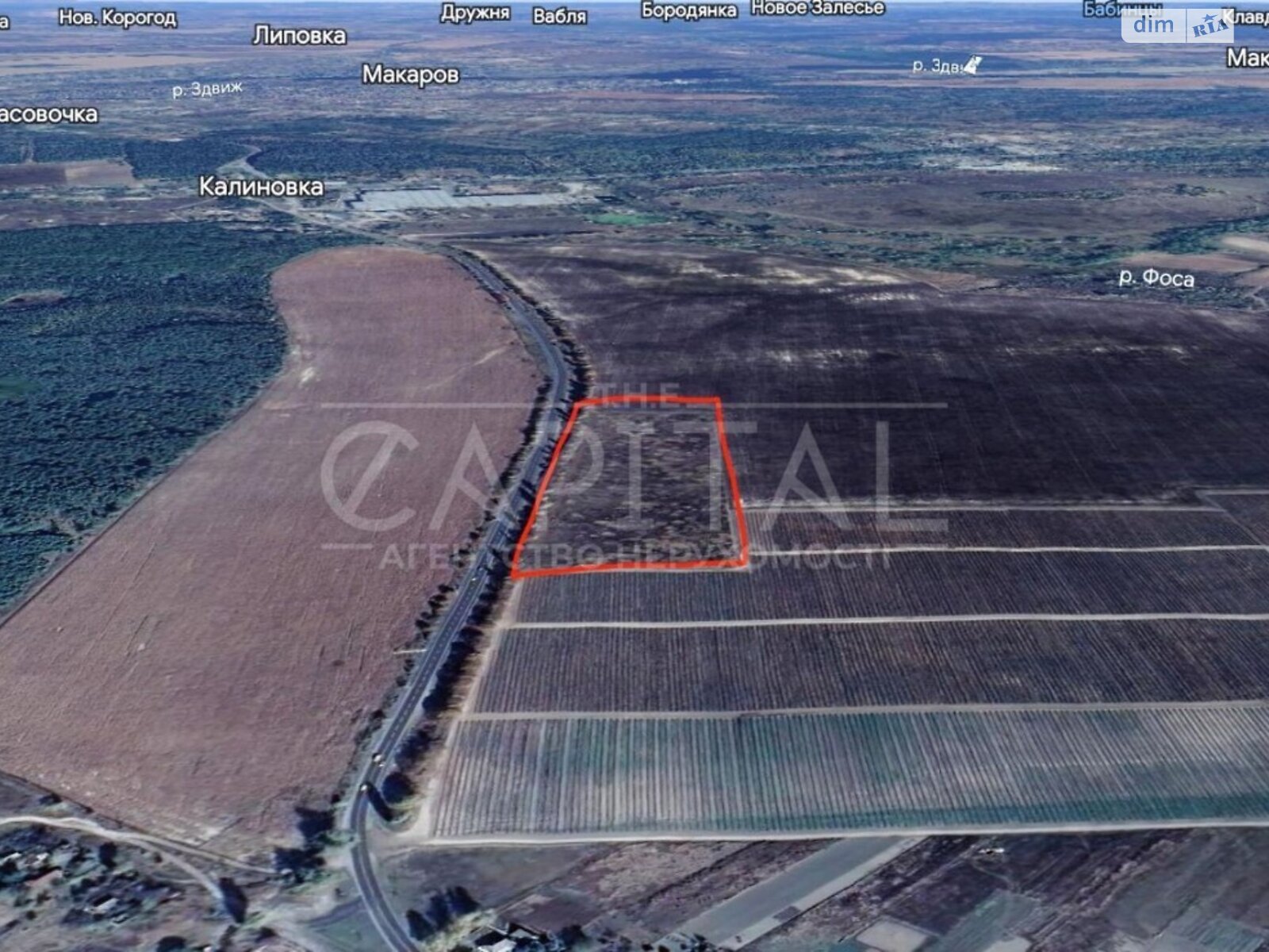 Земля сельскохозяйственного назначения в Макарове, район Макаров, площадь 547 соток фото 1