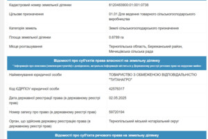 Земельный участок сельскохозяйственного назначения в Мечищове, площадь 0.6789 Га фото 2 Земельный участок сельскохозяйственного назначения в Мечищове, площадь 0.6789 Га фото 2
