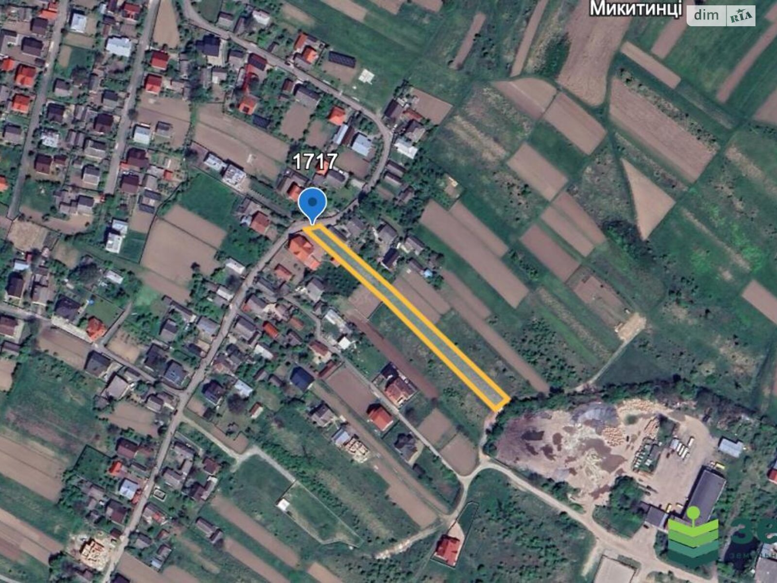 Земельный участок сельскохозяйственного назначения в Никитинцах, площадь 22.82 сотки фото 1