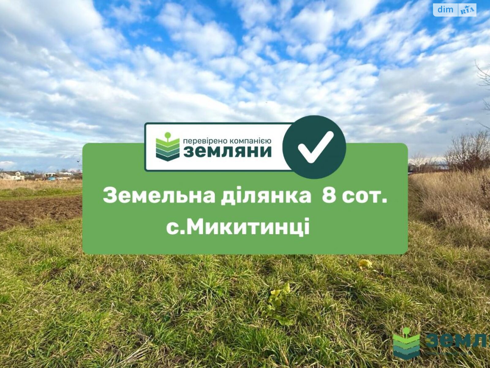 Земельна ділянка сільськогосподарського призначення в Микитинцях, площа 8.19 сотки фото 1