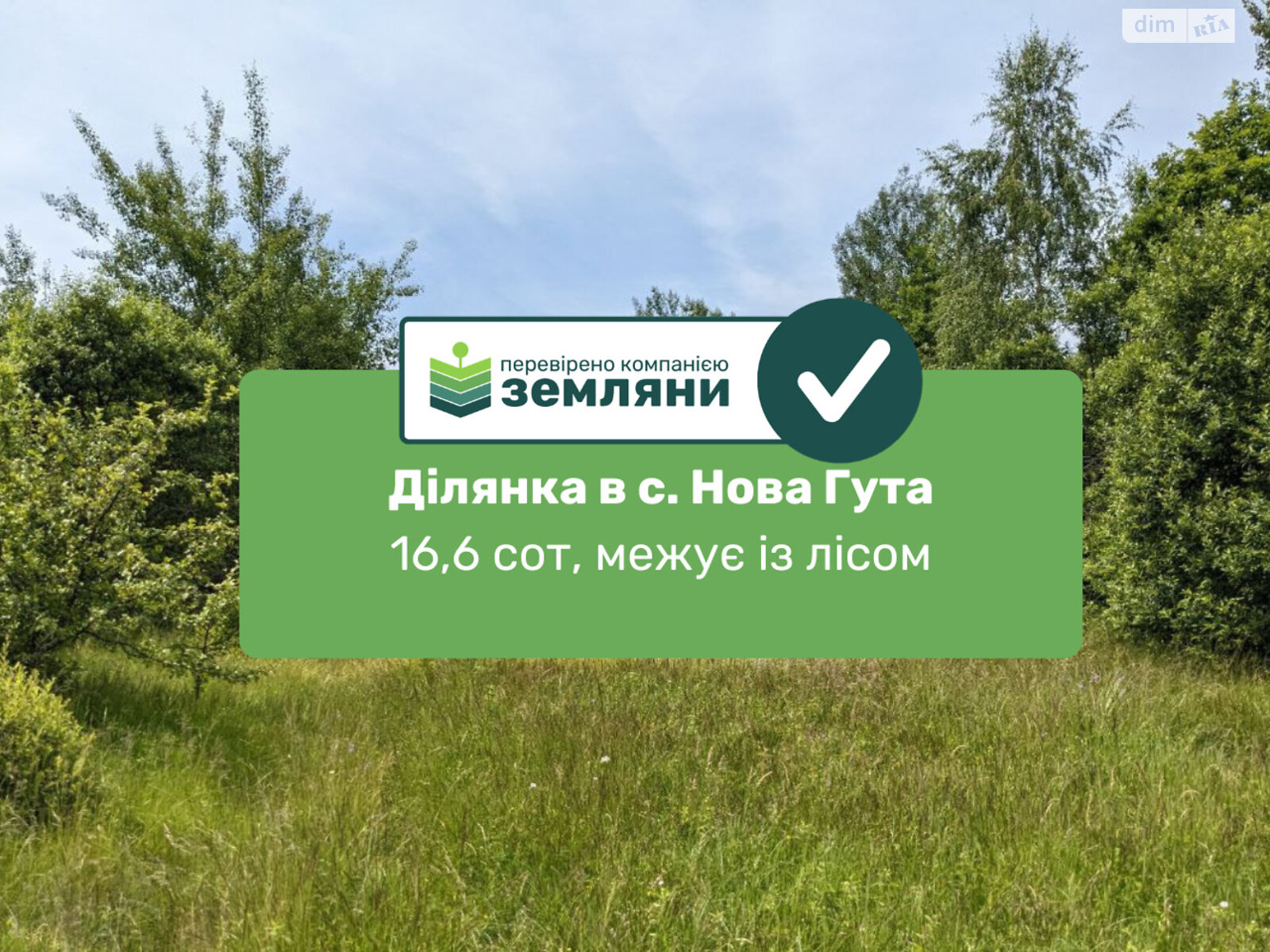Земельна ділянка сільськогосподарського призначення в Новій Гуті, площа 16.72 сотки фото 1 Земельна ділянка сільськогосподарського призначення в Новій Гуті, площа 16.72 сотки фото 1