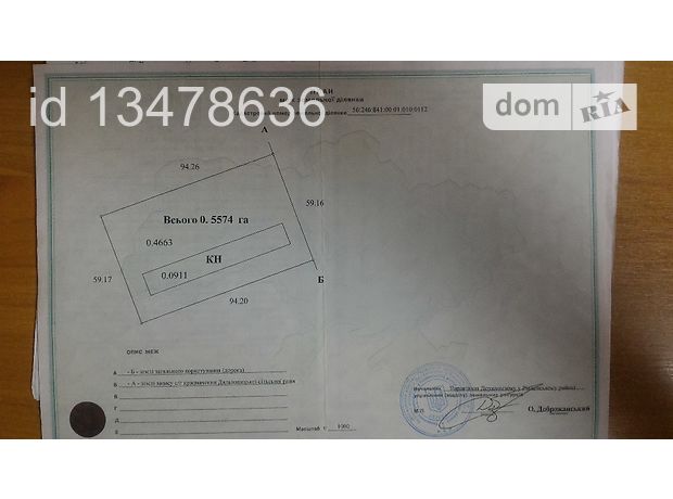 Земля сельскохозяйственного назначения в селе Дядьковичи, площадь 55 соток фото 1 Земля сельскохозяйственного назначения в селе Дядьковичи, площадь 55 соток фото 1