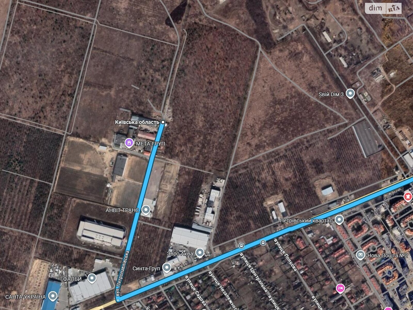 Земельна ділянка сільськогосподарського призначення в Святопетрівське, площа 99.79 сотки фото 1