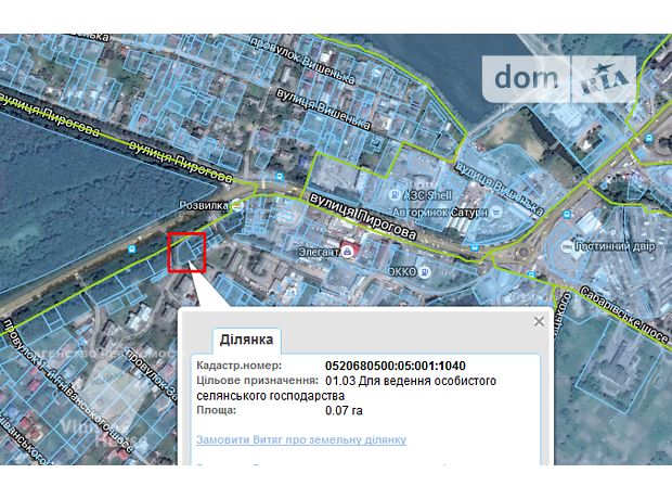 Продажа земли сельскохозяйственного назначения, Винница, р‑н. Электросеть, Перехрестя Гніванського ш-се і вул. Пирогова Продажа земли сельскохозяйственного назначения, Винница, р‑н. Электросеть, Перехрестя Гніванського ш-се і вул. Пирогова