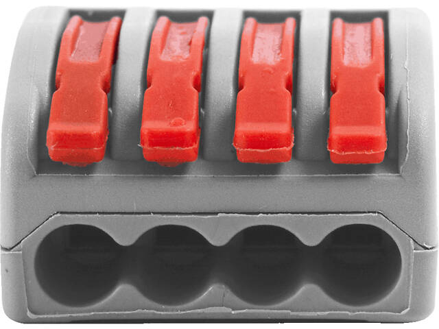 0,08-2,5мм.кв 32А 1⇒3 сполучна одинарна клема 22,3х22,3х14,5мм [p0660007] e.lc.pro.pl.4 E.NEXT помаранчевий важіль - Фото 3