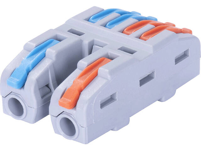 0,08-4мм.кв 32А 1⇒2+1⇒2 розгалуджувач одинарна клема 42х24,2х14,7мм [p0660022] e.lc.pro.aw.uni.pl.2-4 E.NEXT кольорові важелі - Фото 1