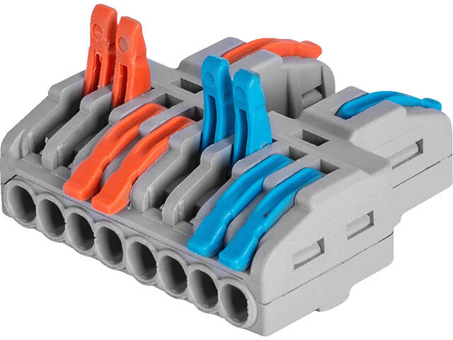 0,08-4мм.кв 32А 1⇒4+1⇒4 розгалуджувач одинарна клема 42х40х14,7мм [p0660024] e.lc.pro.aw.uni.pl.2-8 E.NEXT кольорові важелі - Фото 3