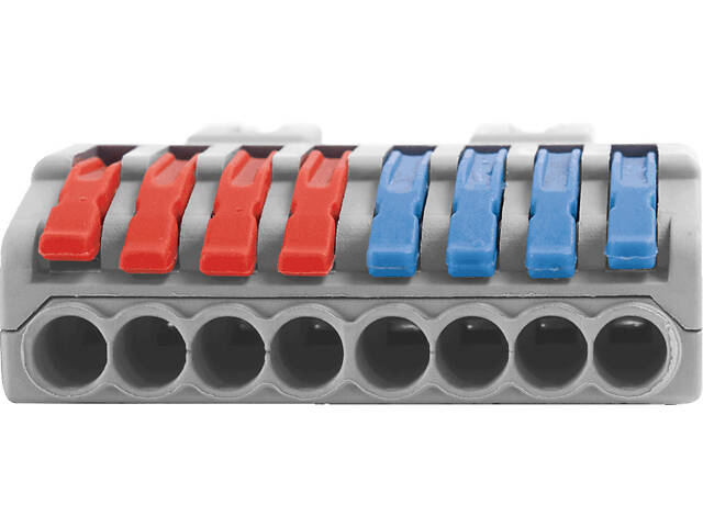 0,08-4мм.кв 32А 1⇒4+1⇒4 розгалуджувач одинарна клема 42х40х14,7мм [p0660024] e.lc.pro.aw.uni.pl.2-8 E.NEXT кольорові важелі - Фото 4