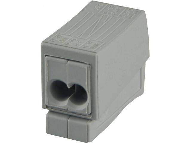 0,5-2,5мм.кв 24А 1⇒2 прохідна одинарна клема для светильников 21х10х16мм [A0130010087] CMK-112 АСКО сіра - Фото 5