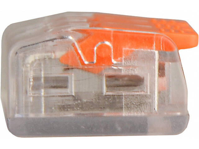 0,5-4мм.кв 32А 1⇒2 сполучна одинарна клема 19,5х19х9,8мм [A0130010132] CMK-633 АСКО помаранчевий важіль - Фото 2