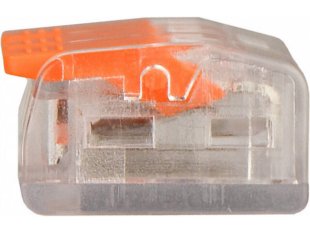 0,5-4мм.кв 32А 1⇒2 сполучна одинарна клема 19,5х19х9,8мм [A0130010132] CMK-633 АСКО помаранчевий важіль - Фото 3