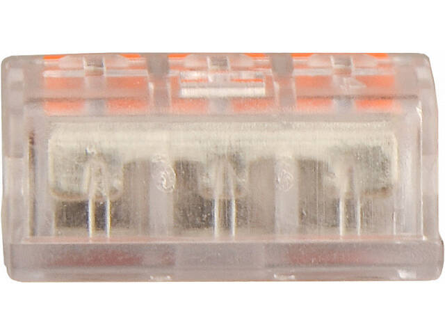 0,5-4мм.кв 32А 1⇒2 сполучна одинарна клема 19,5х19х9,8мм [A0130010132] CMK-633 АСКО помаранчевий важіль - Фото 5