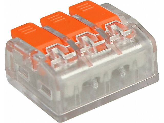 0,5-4мм.кв 32А 1⇒2 сполучна одинарна клема 19,5х19х9,8мм [A0130010132] CMK-633 АСКО помаранчевий важіль - Фото 7