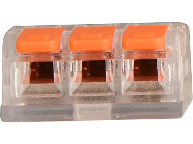 0,5-4мм.кв 32А 1⇒2 сполучна одинарна клема 19,5х19х9,8мм [A0130010132] CMK-633 АСКО помаранчевий важіль - Фото 8