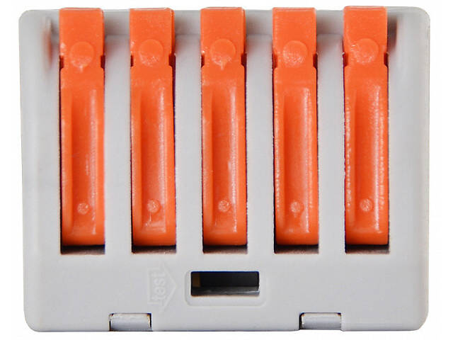 0,5-4мм.кв 32А 1⇒4 сполучна одинарна клема 20,5х26,6х14,5мм [A0130010055] АСС-105 АСКО помаранчевий важіль - Фото 3