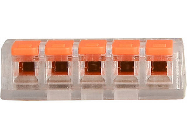 0,5-4мм.кв 32А 1⇒4 сполучна одинарна клема 19,5х30х9,8мм [A0130010133] CMK-635 АСКО помаранчевий важіль - Фото 7