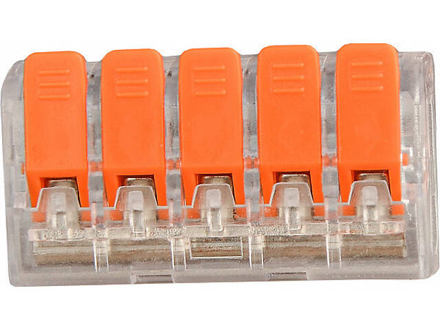 0,5-4мм.кв 32А 1⇒4 сполучна одинарна клема 19,5х30х9,8мм [A0130010133] CMK-635 АСКО помаранчевий важіль - Фото 8