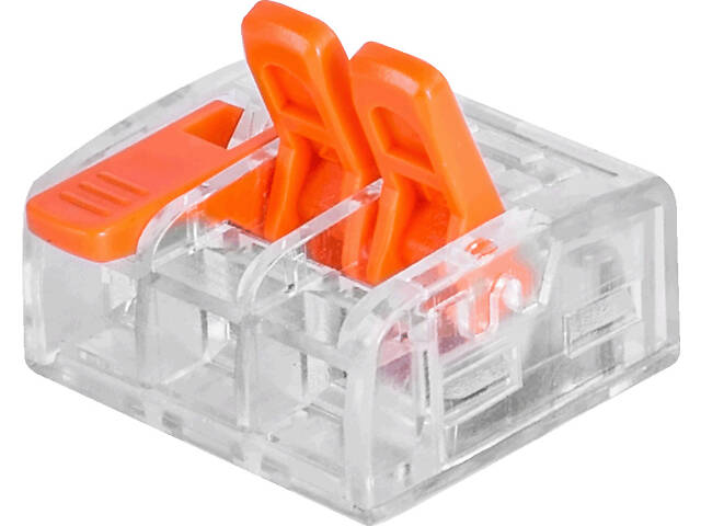 0,5-4мм.кв 41А 1⇒2 сполучна одинарна клема 23х22,1х11,6мм [p0660302] e.lc.pro.wa.pl.3 E.NEXT помаранчевий важіль - Фото 2