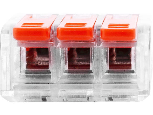 0,5-4мм.кв 41А 1⇒2 сполучна одинарна клема 23х22,1х11,6мм [p0660302] e.lc.pro.wa.pl.3 E.NEXT помаранчевий важіль - Фото 3