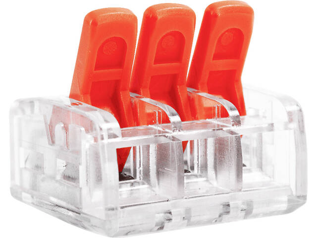 0,5-4мм.кв 41А 1⇒2 сполучна одинарна клема 23х22,1х11,6мм [p0660302] e.lc.pro.wa.pl.3 E.NEXT помаранчевий важіль - Фото 4